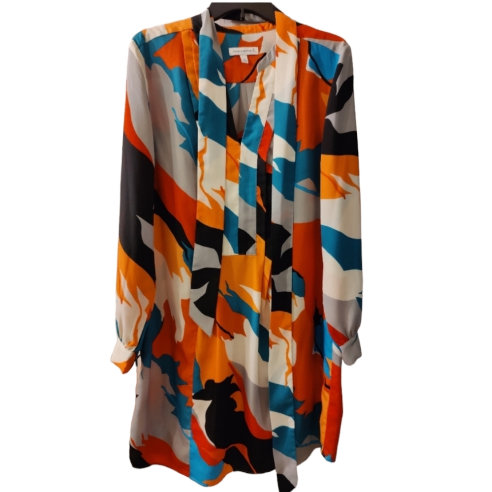 Banana Republic Multi Colored Shirt Dress Size 14